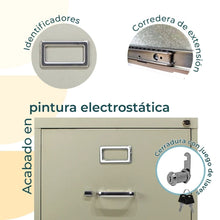 Cargar imagen en el visor de la galería, Archivero Fijo 2 Gavetas Oficio
